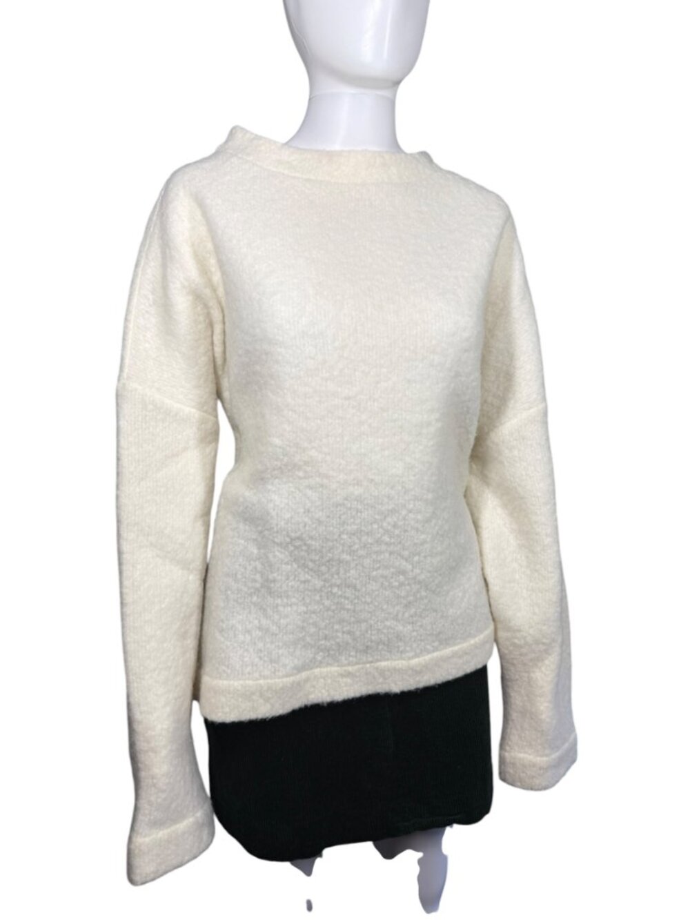 Hackwith Cozy White Cream Sweater 4XL